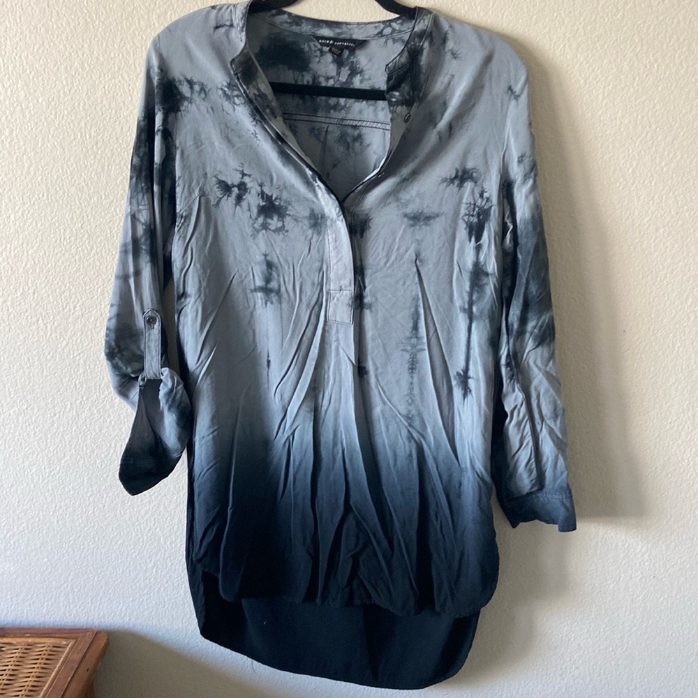 Vintage 90s Rock & Republic Tie Dye Sleeves Roll up Tunic